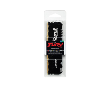 16GB DDR4-3600MHz  Kingston FURY Beast RGB (KF436C18BBA/16), CL18-22-22, 1.35V, Intel XMP 2.0, Blk