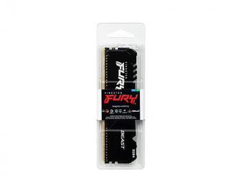 16GB DDR4-2666MHz  Kingston FURY Beast RGB (KF426C16BB1A/16), CL16-18-18, 1.2V, Intel XMP 2.0, Black