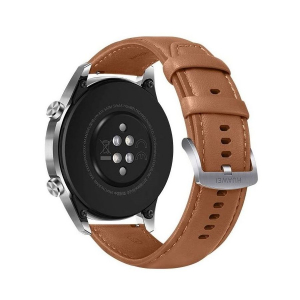 HUAWEI WATCH GT 2 46mm, Leather Strap Pebble Brown Silver