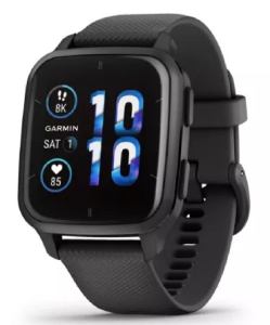 Smartwatch Garmin Venu Sq 2 - Music Edition Slate Bezel with Black Case and Silicone Band