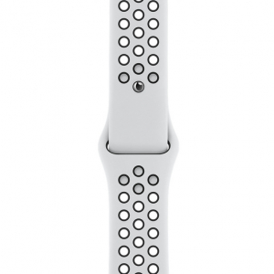 Apple Watch Series 6 GPS, 44mm Aluminium Case with Pure Platinum/Black Nike Sport, MG293 GPS, Silver