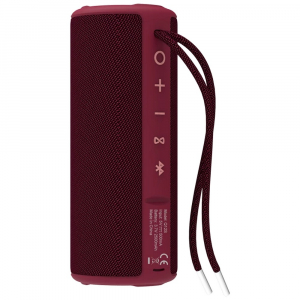 Portable Speaker X-music Flip Q12S, Red, waterproof IP66, TWS, 2500mAh, 15W, AUX, Type-C
