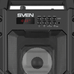 Speakers SVEN "PS-435" 20w, Black, Bluetooth, microSD, FM, AUX, USB, Karaoke, 2000mA*2