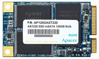 .mSATA SSD  120GB Apacer  "AP120GAST220-1" [R/W:540/520MB/s, 85/86K IOPS, SM2258, 3D TLC]