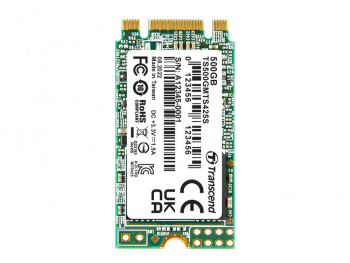 .M.2 SATA SSD  500GB Transcend "TS500GMTS425S" [42mm, R/W:530/480MB/s, 50K/75K IOPS, 180 TBW, 3DTLC]
