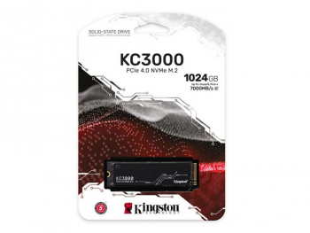 .M.2 NVMe SSD 1.0TB Kingston  KC3000 [PCIe 4.0 x4, R/W:7000/6000MB/s, 900/1000K IOPS, 3DTLC]
