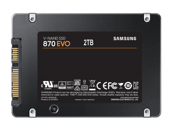 2.5" SATA SSD 2.0TB Samsung  870 EVO "MZ-77E2T0B" [R/W:560/530MB/s, 98K IOPS, MGX, V-NAND 3bit MLC]