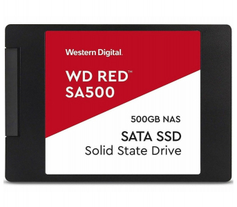 2.5" SATA SSD  500GB WD Red™ SA500 NAS [R/W:560/530MB/s, 95K/85K IOPS, 350TBW, 2M MTTF, 3D-NAND TLC]