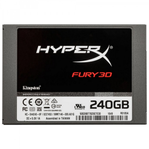 2.5" SATA SSD  240GB  Kingston HyperX  Fury 3D "KC-S44240-6F" [R/W:500/500MB/s, 3D NAND TLC]