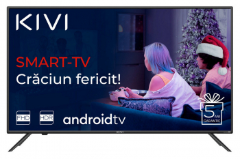 40" LED SMART TV KIVI 40F740LB, 1920x1080 FHD, Android TV, Black