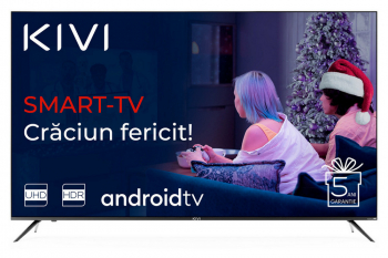 65" LED SMART TV KIVI 65U740LB, Real 4K, 3840x2160, Android TV, Black