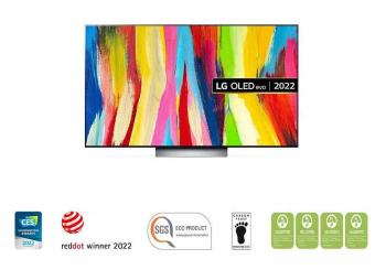 65" OLED SMART TV LG OLED65C24LA, Perfect Black, 3840 x 2160, webOS, Black