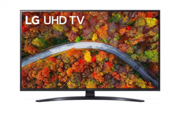 55" LED TV LG 55UP81006LA, Black (3840x2160 UHD, SMART TV, DVB-T2/C/S2)