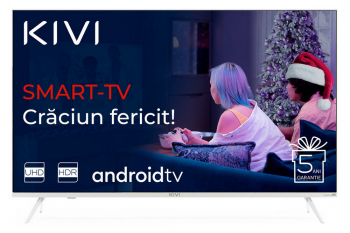 43" LED SMART TV KIVI 43U790LW, Real 4K, 3840x2160, Android TV, White