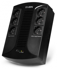 UPS SVEN  UP-L1000E, 1000VA/510W, Line Interactive, AVR, LED, 6 x Shuko sockets