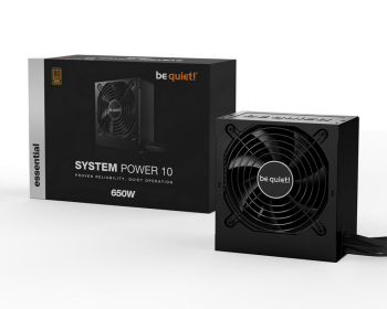 Power Supply ATX 650W be quiet! SYSTEM POWER 10, 80+ Bronze,120mm, DC/DC, Active PFC, Flat cables