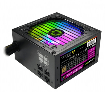 Power Supply ATX 800W GAMEMAX VP-800-RGB-M, 80+ Bronze, Active PFC, 120mm RGB fan, Semi-modular