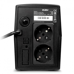 UPS SVEN Pro 600, 600VA/360W, Line Interactive, AVR, LED, 2xShuko Sockets