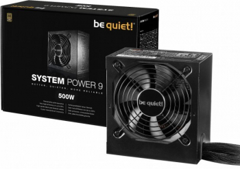 Power Supply ATX 500W be quiet! SYSTEM POWER 9, 80+ Bronze, 120mm, DC/DC, Active PFC