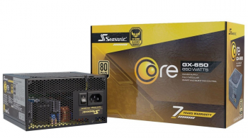  Power Supply ATX 650W Seasonic Core GX-650 80+ Gold, 120mm fan, Full Modular, S2FC