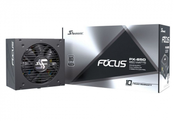  Power Supply ATX 850W Seasonic Focus PX-850, 80+ Platinum, 120mm, Full Modular, Fanless until 30 % 