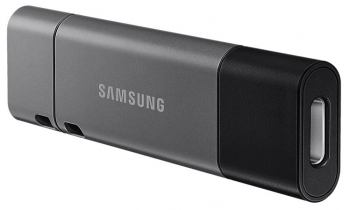  64GB USB3.1/Type-C Flash Drive Samsung Duo Plus "MUF-64DB/APC", Black-Grey, DUO Case (R:200MB/s)