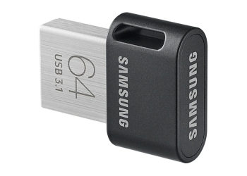  64GB USB3.1 Flash Drive Samsung FIT Plus "MUF-64AB/APC", Grey, Plastic Case (R:200MB/s)