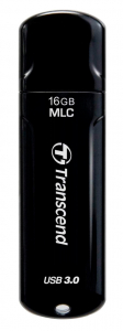  16GB USB3.1 Flash Drive Transcend "JetFlash 750", Black, Classic, Endurance MLC (R/W:130/30MB/s) 