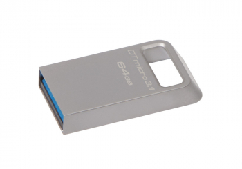 64GB USB3.1 Flash Drive Kingston DataTravaler Micro "DTMC3", Ultra-small Metal Case (DTMC3/64GB)
