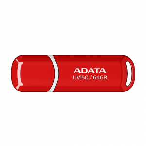  64GB USB3.1 Flash Drive ADATA "UV150", Red, Plastic, Classic Cap (R/W:80/20MB/s)