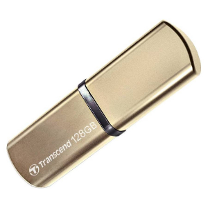 128GB  USB3.1 Flash Drive Transcend "JetFlash 820", Gold, Metal Case, Luxury Design (R/W:90/50MB/s)