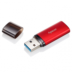  64GB USB3.1 Flash Drive  Apacer "AH25B", Red, Matte Metal Shell, Classic Cap (AP64GAH25BR-1)