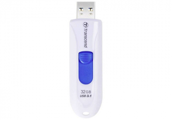  32GB USB3.1 Flash Drive Transcend "JetFlash  790", White, Slider (R/W:90/25MB/s)