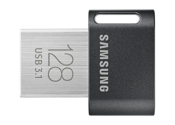 128GB USB3.1 Flash Drive Samsung FIT Plus "MUF-128AB/APC", Grey, Plastic Case (R:200MB/s)
