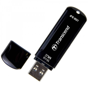  16GB USB3.1 Flash Drive Transcend "JetFlash 750", Black, Classic, Endurance MLC (R/W:130/30MB/s) 