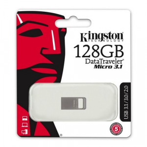 128GB USB3.1 Flash Drive Kingston DataTravaler Micro "DTMC3", Ultra-small Metal Case (DTMC3/128GB)
