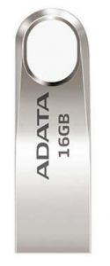  16GB USB3.1 Flash Drive ADATA "UV310", Silver, Metal Case, Slim Capless, Keychain (R/W:100/30MB/s)