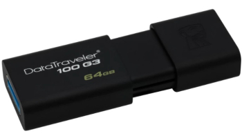 64Gb  USB3.1  Kingston DataTraveler 100 G3 Black DT100G3/64GB