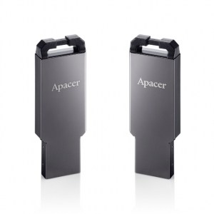  32GB USB3.1 Flash Drive Apacer "AH360", Black Nickel, Slim Metallic, Capless (AP32GAH360A-1)