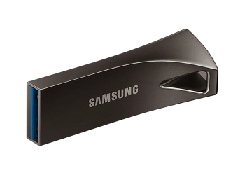 128GB USB3.1 Flash Drive Samsung Bar Plus "MUF-128BE4/APC", Grey, Metal Case (R:200MB/s)